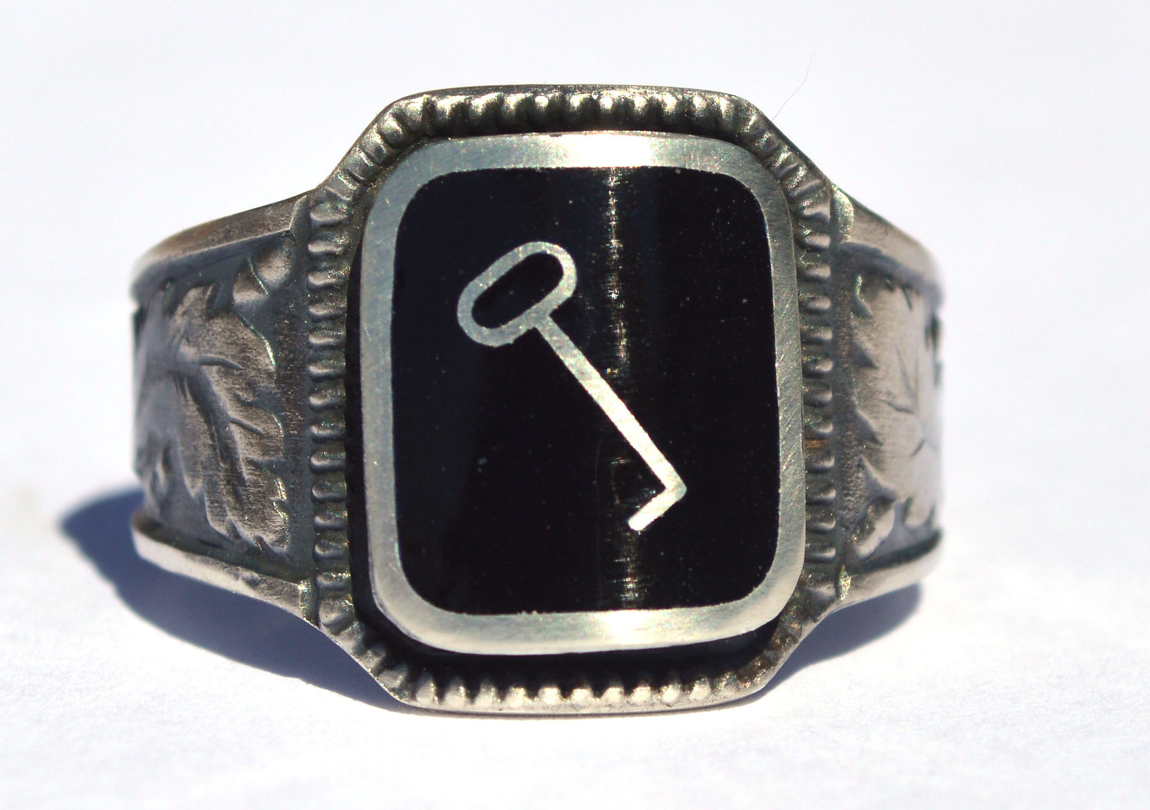 GERMAN WW2 1ST SS PANZER DIVISION LAH SILVER RING