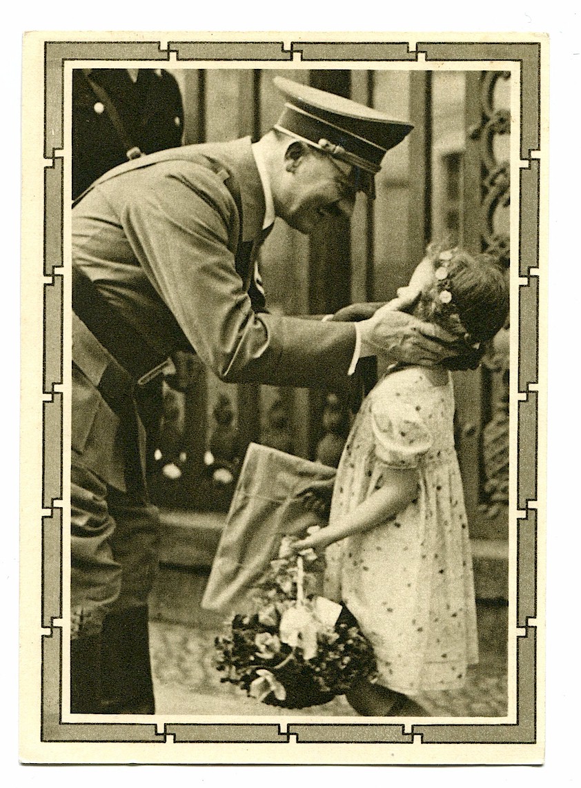 ADOLPH HITLER WITH A CHILD POSTCARD