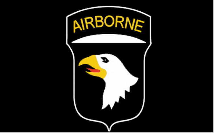 AMERICAN WWII 101st AIRBORNE BLACK FLAG