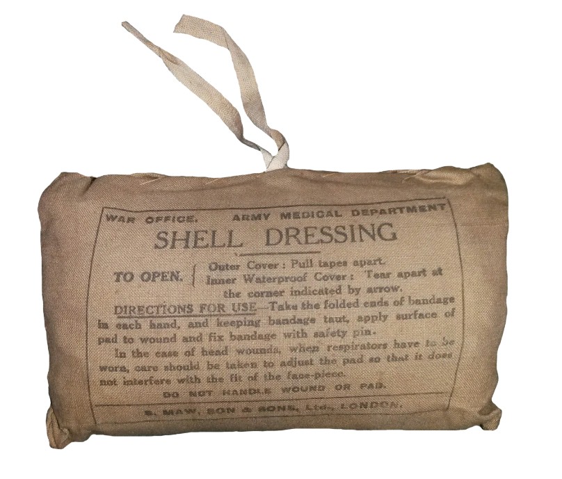 BRITISH WW2 ISSUE LARGE SHELL DRESSING