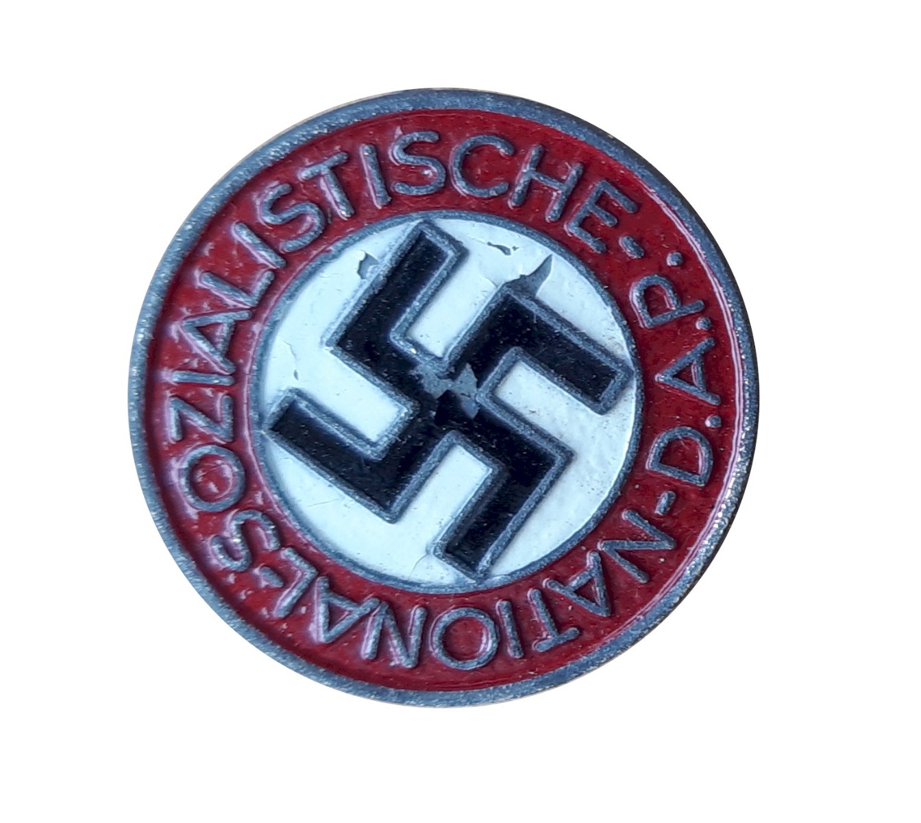 GERMAN NSDAP MEMBERSHIP PARTY BADGE MAKER MARKED M1-128