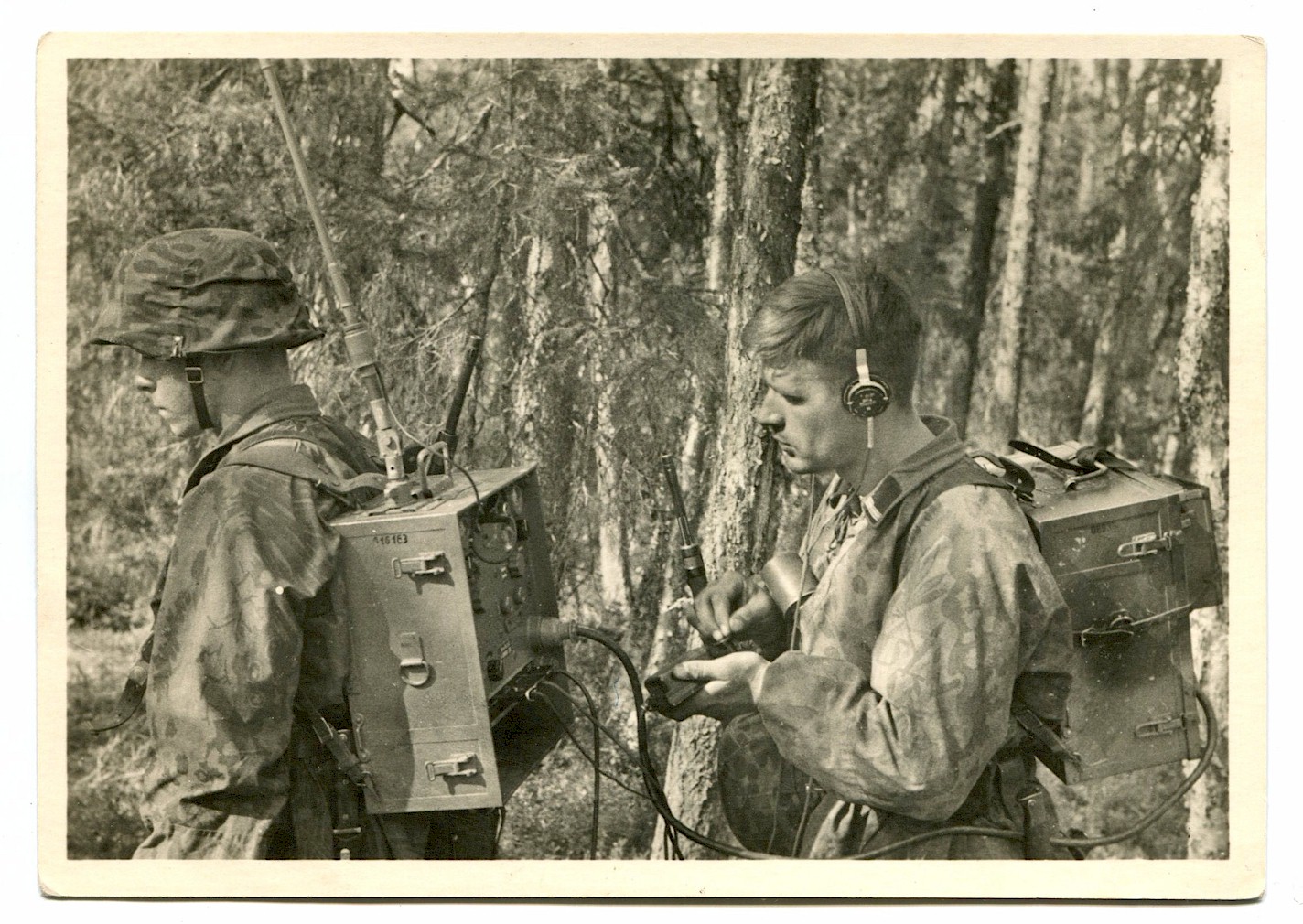 BATTLE OF THE SS MOUNTAIN DIVISION "NORTH" IN KARELIA POST CARD"OUR RADIO MEN IN THE FOREST"