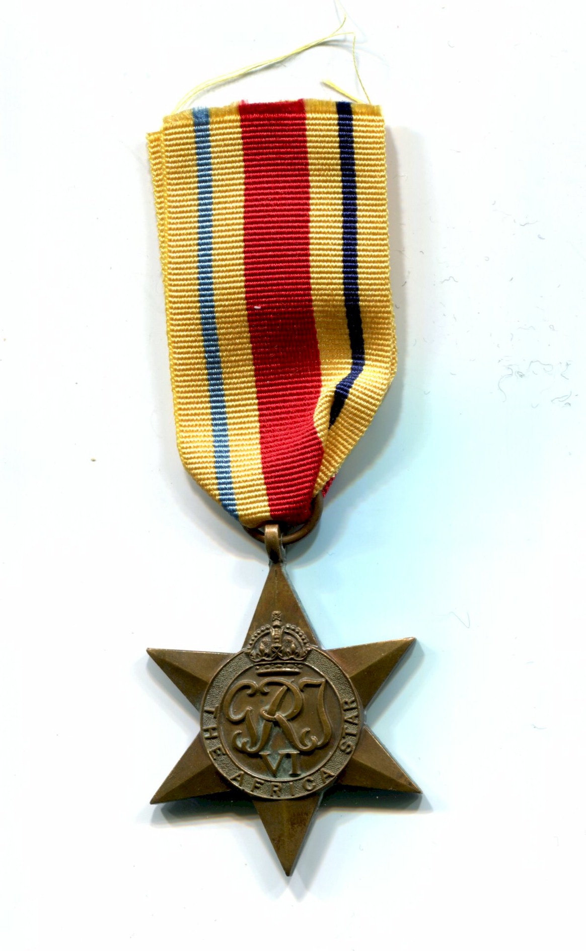 BRITISH CANADA WWII AFRICA STAR MEDAL FOR ACTIVE SERVICE AGAINST ROMMEL IN THE DESERT