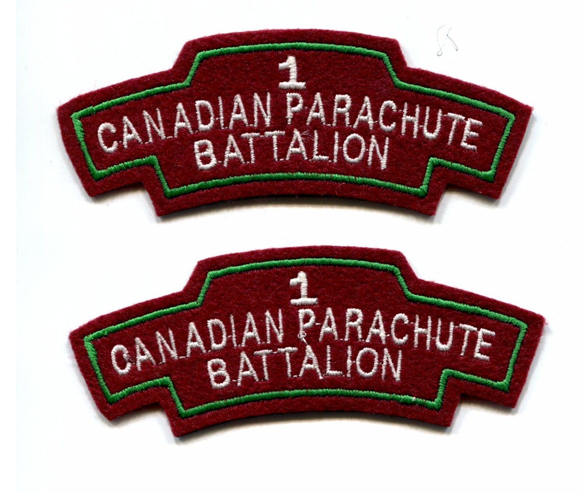 CANADIAN FIRST CANADIAN PARACHUTE BATTALION INSIGNIA SET OF 2