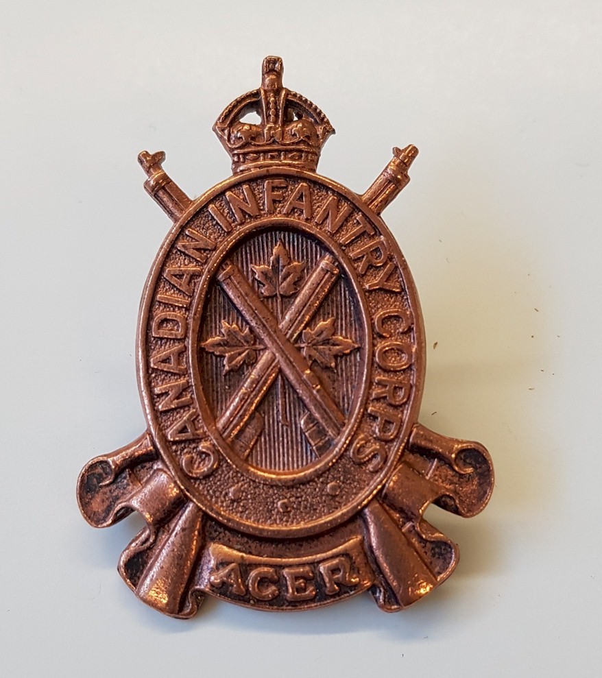 CANADIAN INFANTRY CORPS ACER CAP BADGE