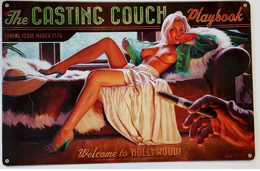 CASTING COUCH METAL SIGN