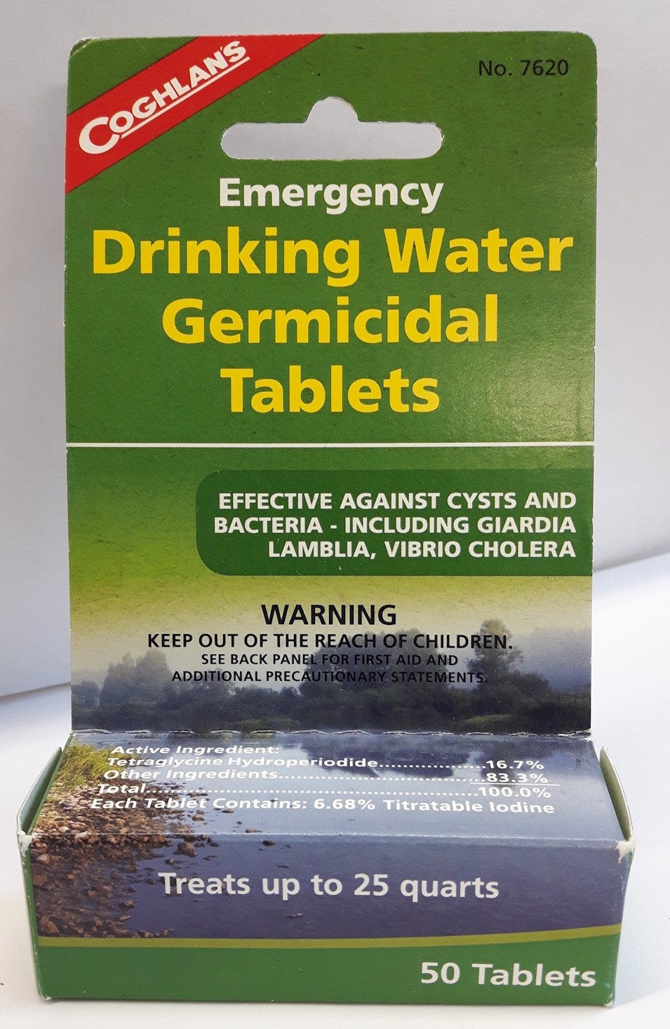 COGHLAN'S EMERGENCY DRINKING WATER TABLETS , 50 Tablets  