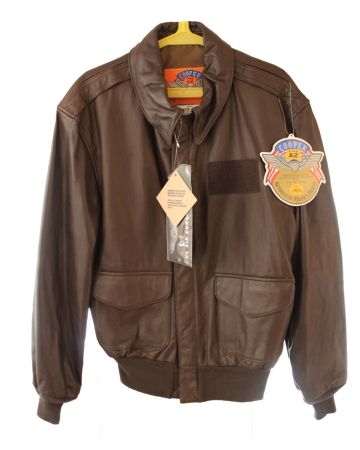 COOPER TYPE A-S BROWN LEATHER FLIGHT USAF BOMBER PILOTSJACKET SIZE 42R MADE IN USA