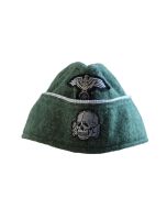 M40 SS OFFICER OVERSEAS SIDE CAP WITH BEVO SS TOTENCOPF SKULL AND EAGLE