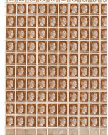 FULL AND COMPLETE GERMAN WWII HITLER HEAD STAMP SHEET OF 100 STAMPS 3 RPF VALUE