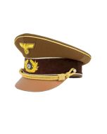 GERMAN ADOLF HITLER VISOR CAP - BROWN