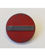 GERMAN WHW DONATION ROAD SIGN PIN - NO ENTRY LIGHT METAL