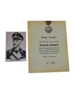 Himmler - Blood Order Certificate + Photo