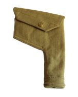 ENFIELD REVOLVER P37 BRITISH/ CANADIAN WWII SQUARE KHAKI CANVAS HOLSTER