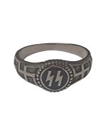 GERMAN SS RING WITH RUNES