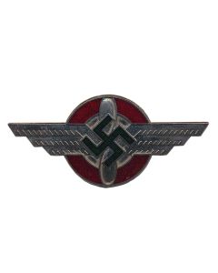 GERMAN WW2 NSFK/DLV GLIDER KORPS OFFICERS VISOR CAP BADGE INSIGNIA 