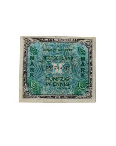 ALLIED MILITARY CURRENCY, 1/2 MARK 1944 FOR USE IN OCCUPIED GERMANY 