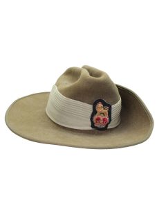AUSTRALIAN ARMY SLOUCH HAT WITH SENIOR OFFICER (COLONEL/BRIGADIER)  BULLION HAT BADGE 
