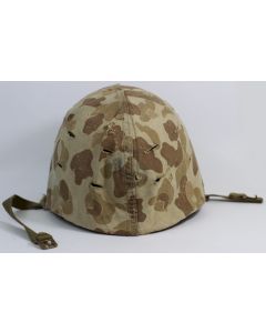 US WW2 M1 HELMET WITH ST CLAIR LINER AND SECOND PATTERN US MARINES COVER ORIGINAL