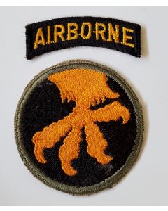 WWII US ARMY 17th AIRBORNE DIVISION PATCH WITH TAB