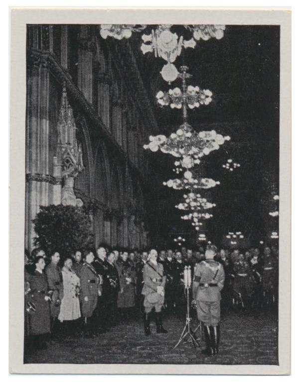 DER FÜHRER AM TAG DES GROTZDEUTJCHEN REICHES WIEN 9 APRIL 1938 - CIGARETTE CARD 