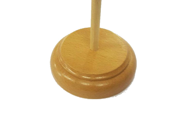 WOODEN BASE WITH 1 HOLE FOR LARGE HAND FLAGS 