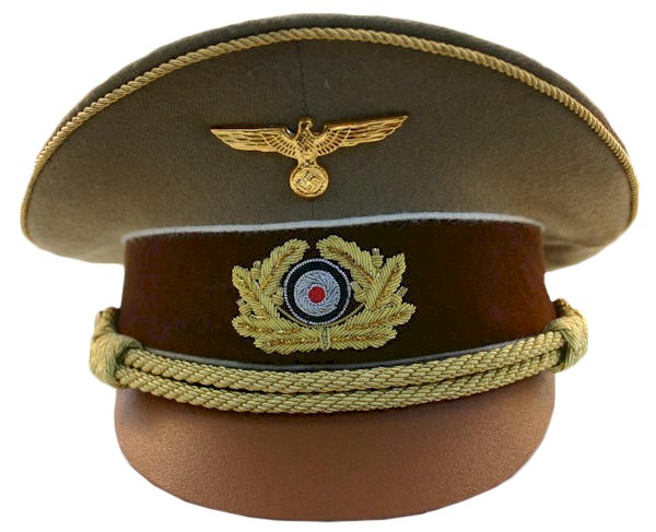 ww2 HITLER'S VISOR CAP TAN With Medal Eagle Insignia