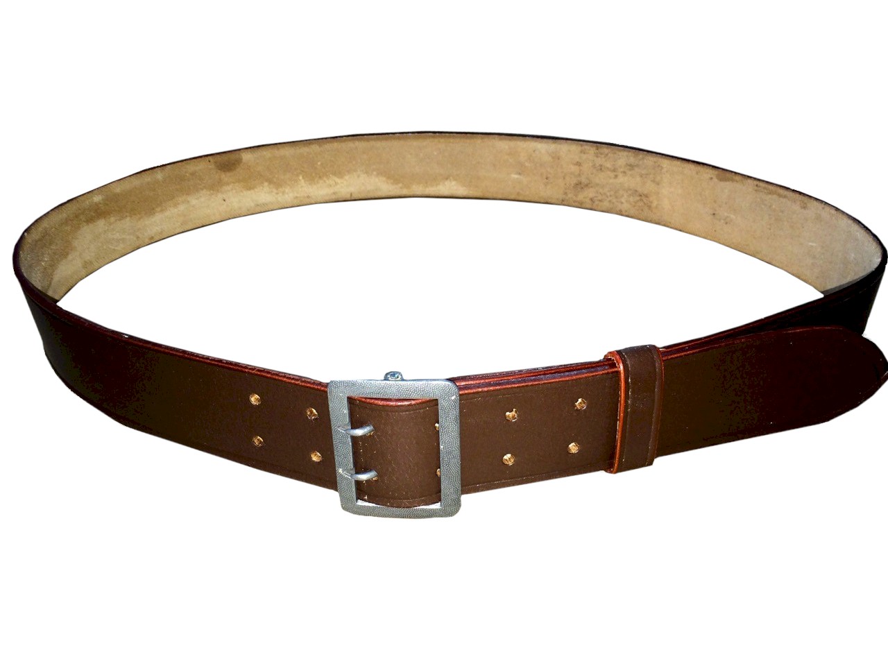 WW11 GERMAN OFFICERS LUFTWAFFE OR ARMY BROWN LEATHER BELT