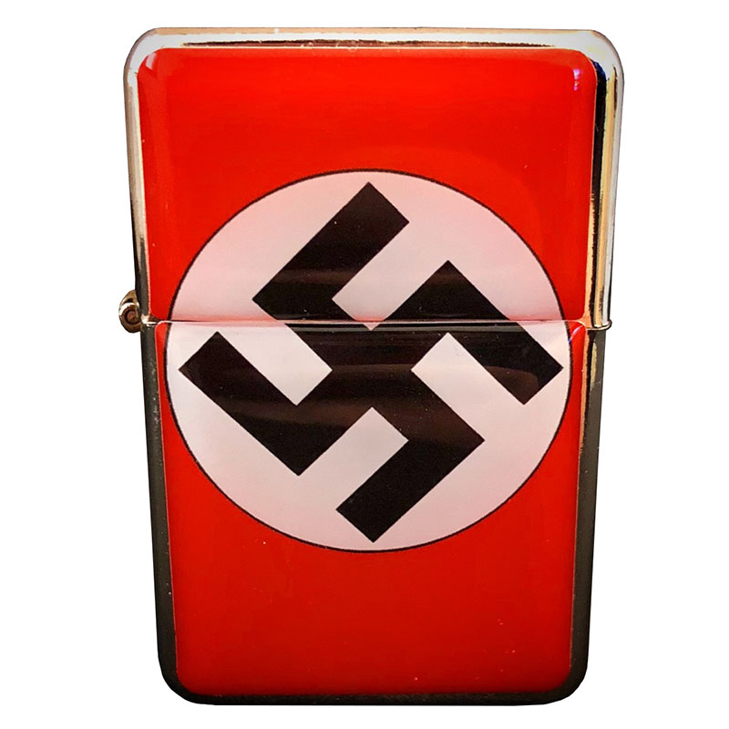 GERMAN NSDAP PARTY FLAG WITH SWASTICA LIGHTER  
