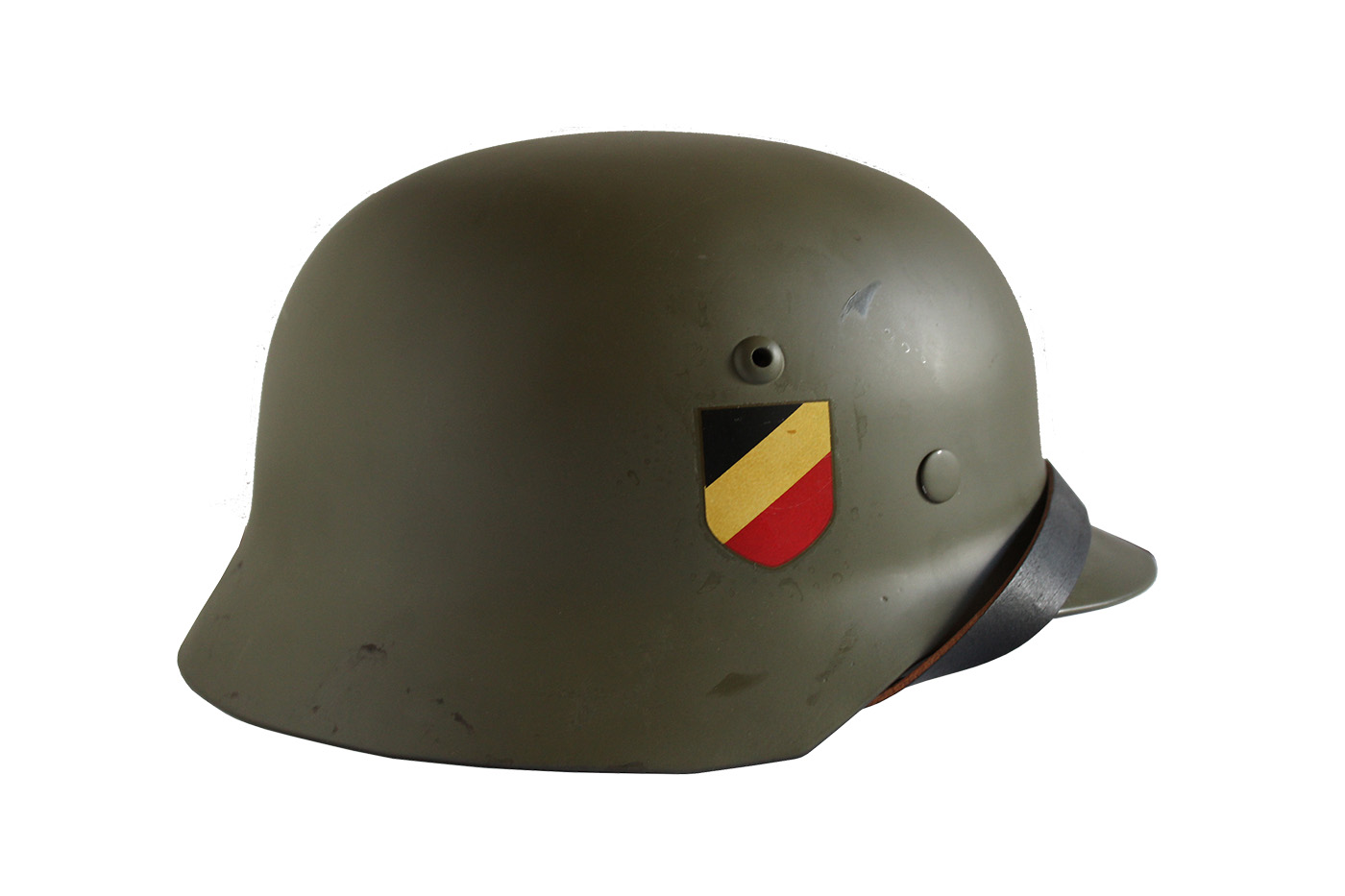 WW2 GERMAN M35 DOUBLE DECAL HEER ARMY STEEL HELMET - GREEN