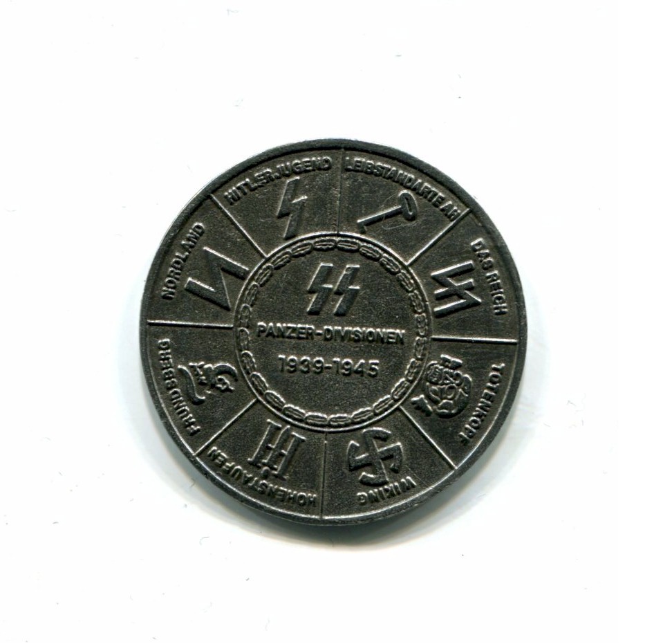 GERMAN COMMEMORATIVE COIN - ARMY & SS PANZER DIVISIONS