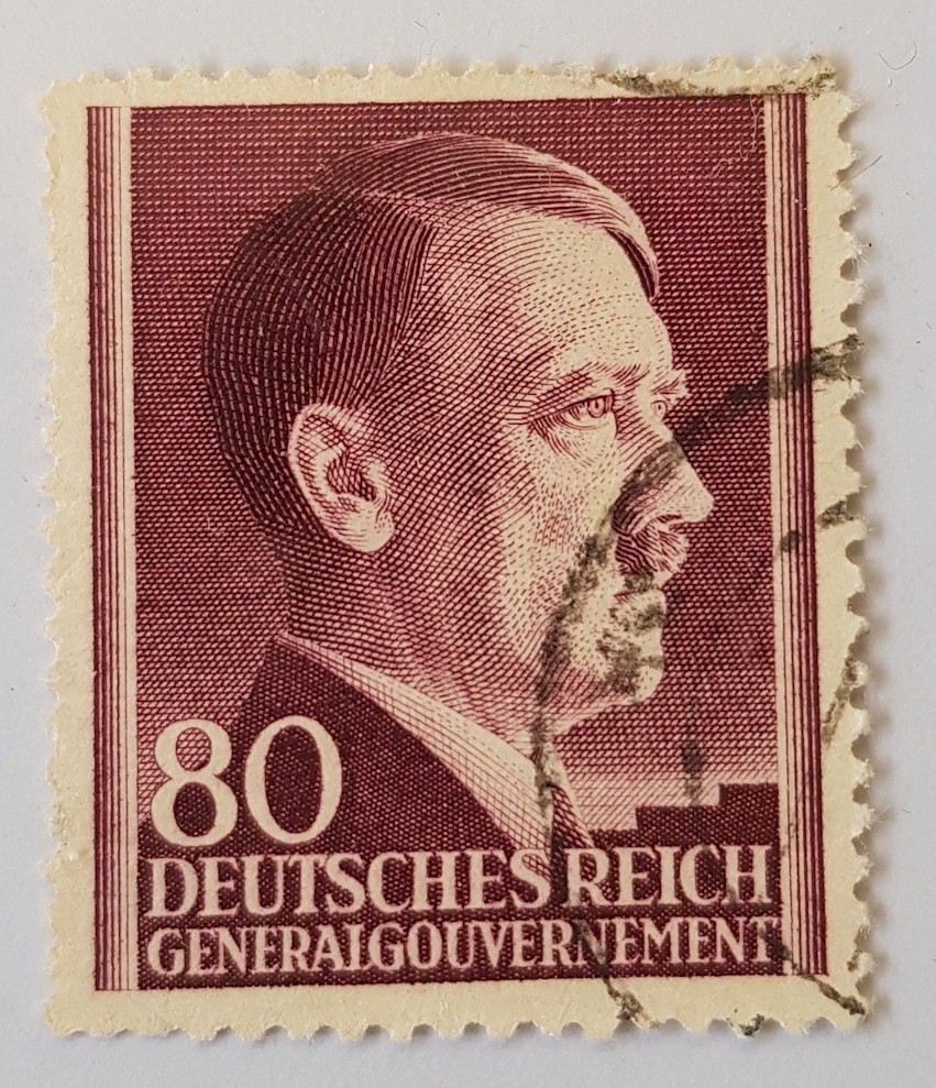 GERMAN DEUTSCHES REICH 80 GENERAL GOUVERNEMENT HITLER 1941 STAMP