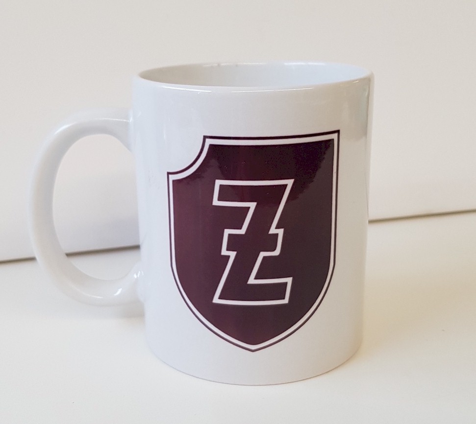 GERMAN MAROON BROWN 4th SS PANZER GRENADIER DIVISION "POLIZEI" COFFEE CUP 