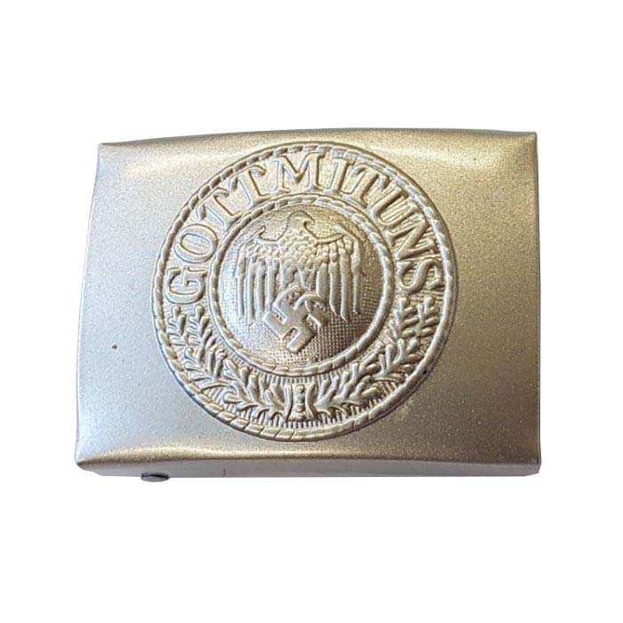 GERMAN WW2 ARMY BELT BUCKLE SILVER
