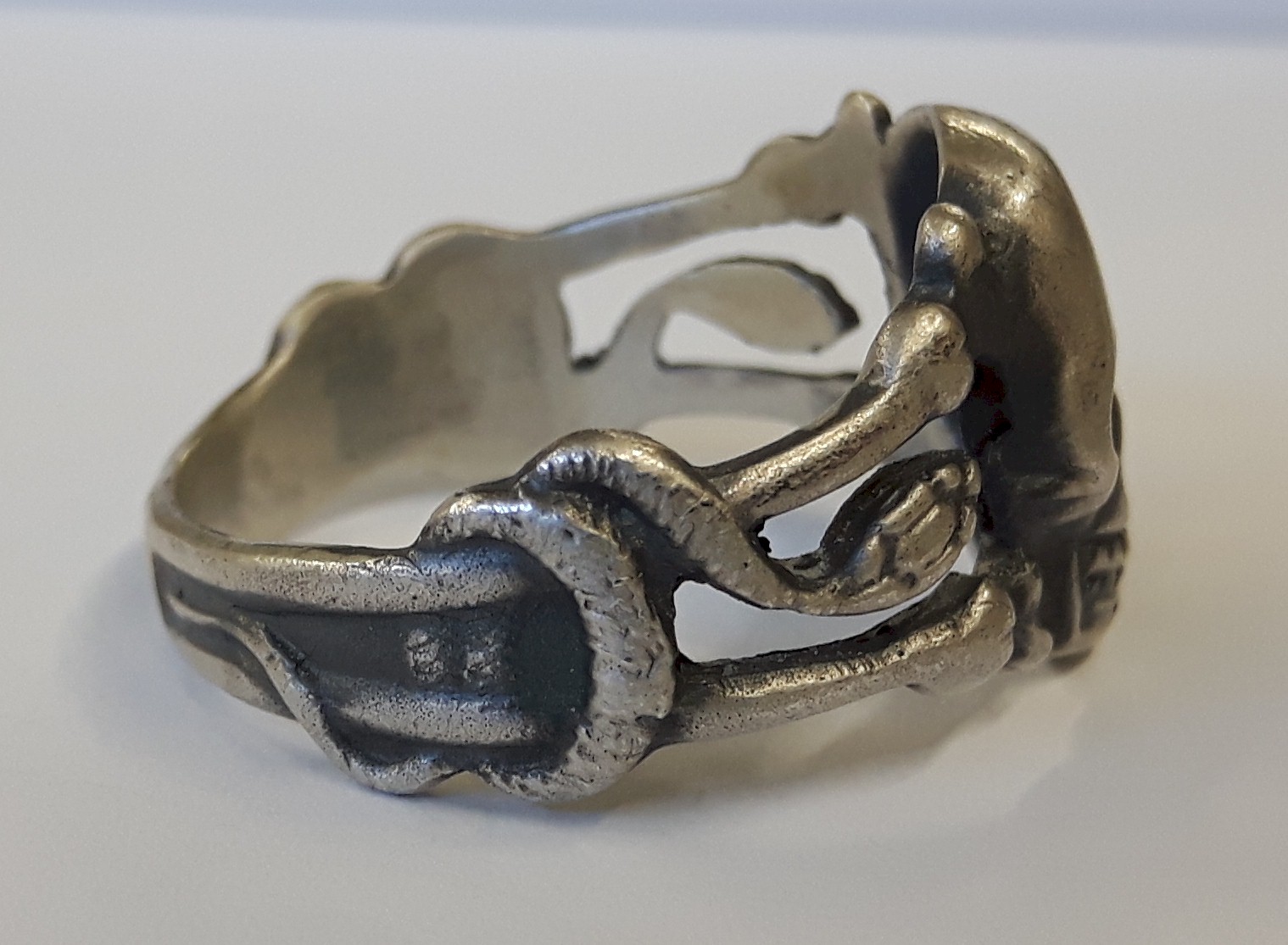 GERMAN WWII SKULL RING SILVER