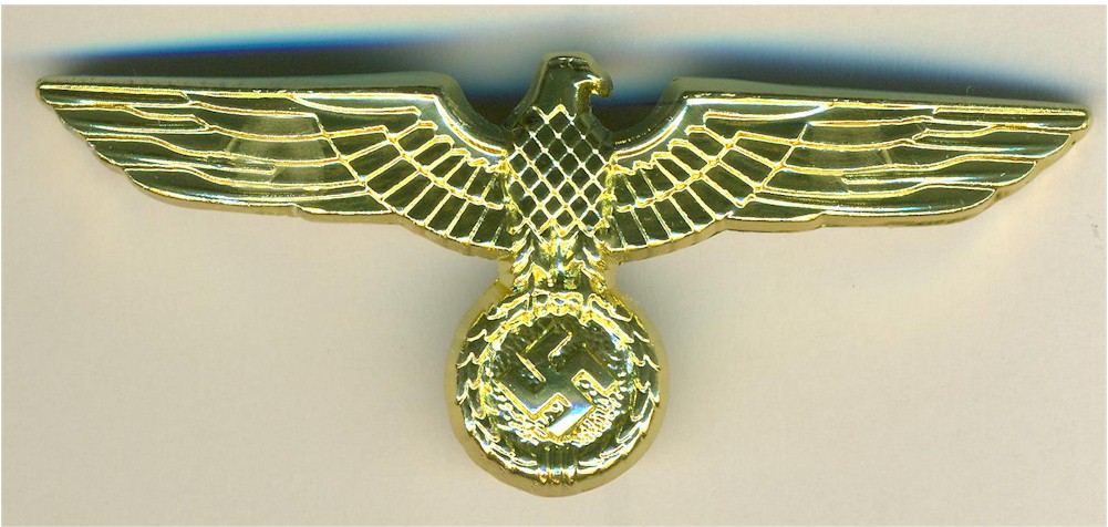 WWII GERMAN GENERAL ARMY VISOR CAP EAGLE GOLD