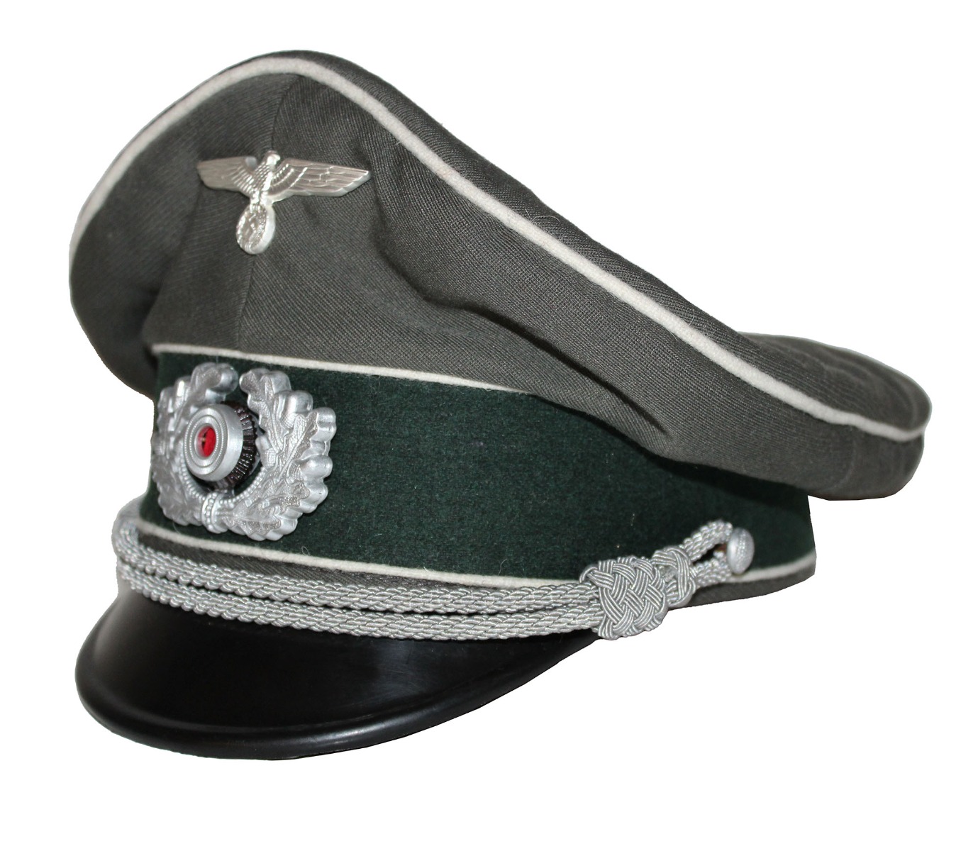 GERMAN WW2 HEER ARMY INFANTRY OFFICER VISOR CRUSHER CAP