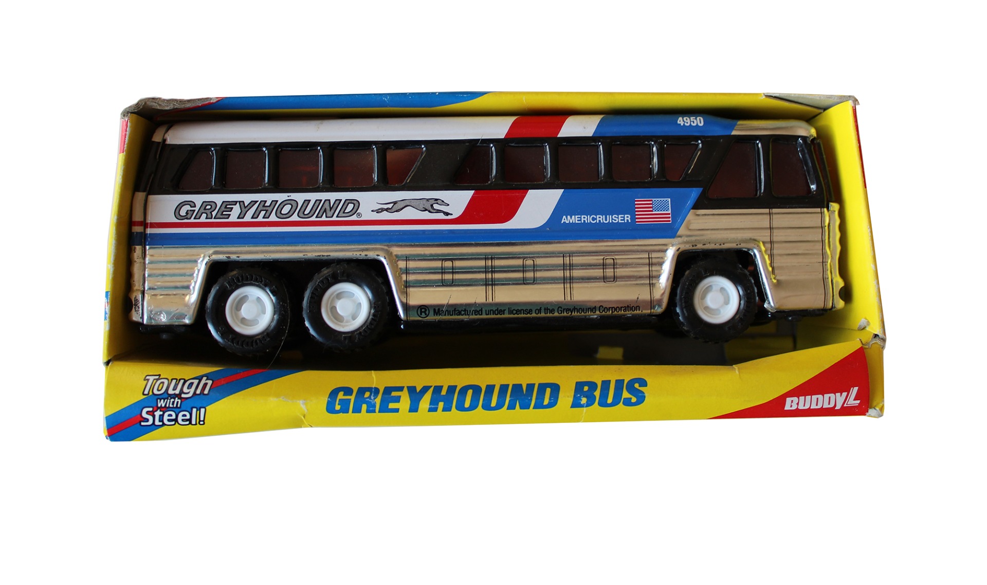 BUDDY L - AMERICRUISER - GREYHOUND BUS VINTAGE 1989