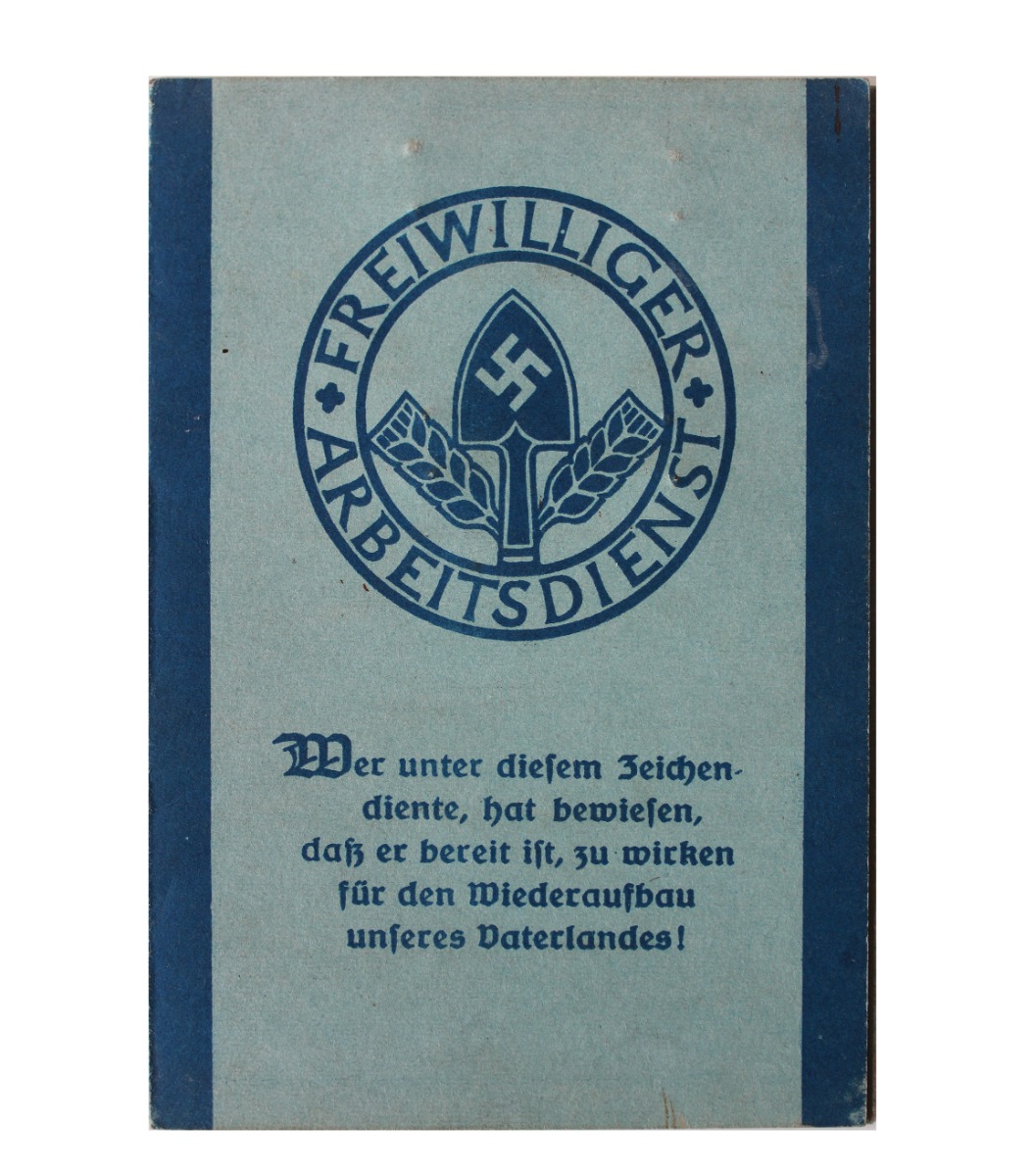 GERMAN NAZI PARTY VOLUNTEER'S WORK BOOK