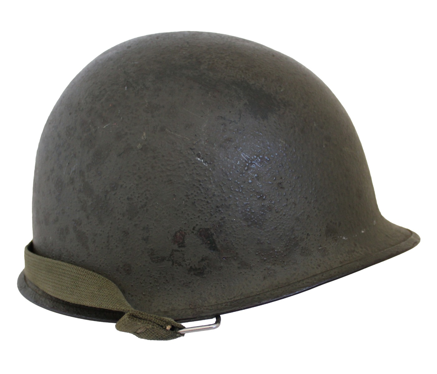 US WW2 M1 1943 STEEL HELMET WITH LINER AND CHIN STRAP