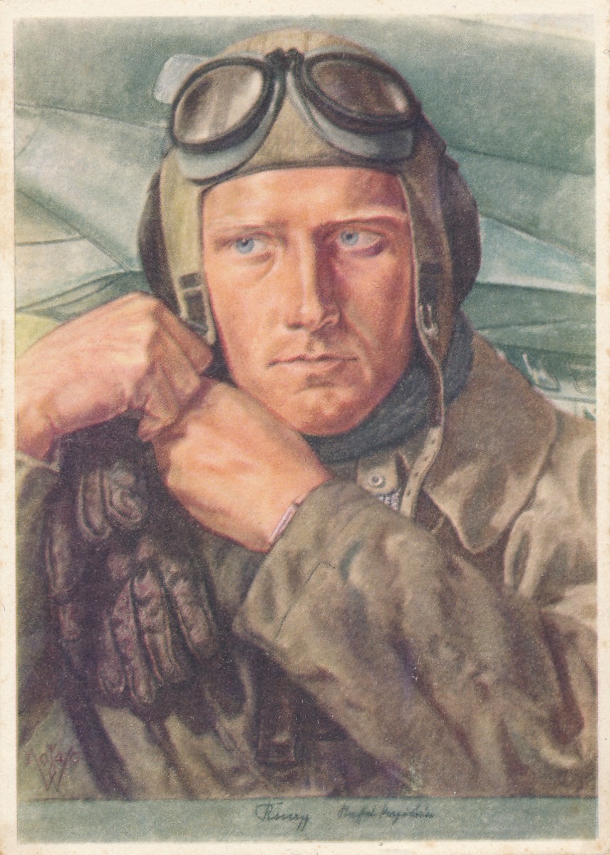 GERMAN LUFTWAFFE PILOT POSTCARD BY WILLRICH - ORIGINAL 