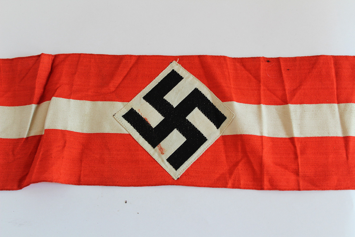 GERMAN WWII HITLER YOUTH HJ COTTON ARMBAND -ORIGINAL