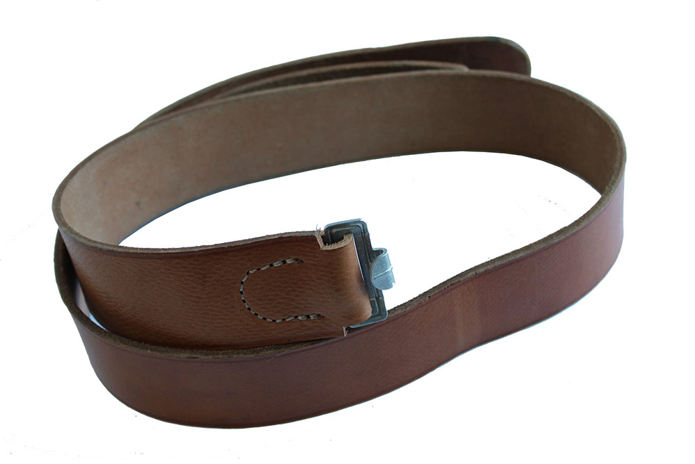 WW2 BROWN LEATHER EM EQUIPMENT BELT FOR LUFTWAFFE, POLICE AND WW1 IMPERIAL GERMAN SOLDIERS