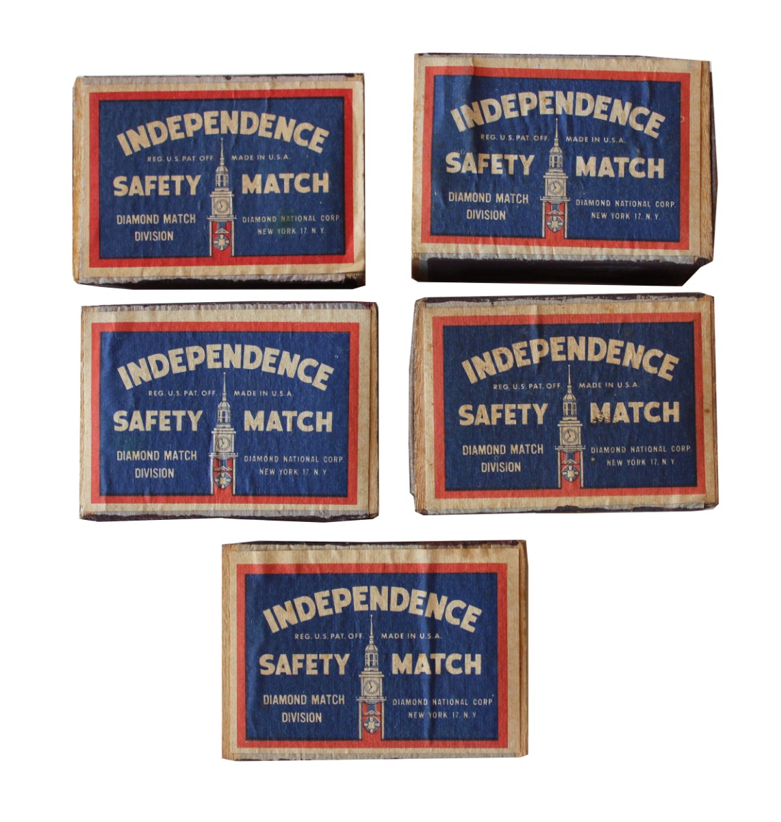AMERICAN WW2 INDEPENDENCE BRAND SAFETY MATCH BOX (EMPTY) 