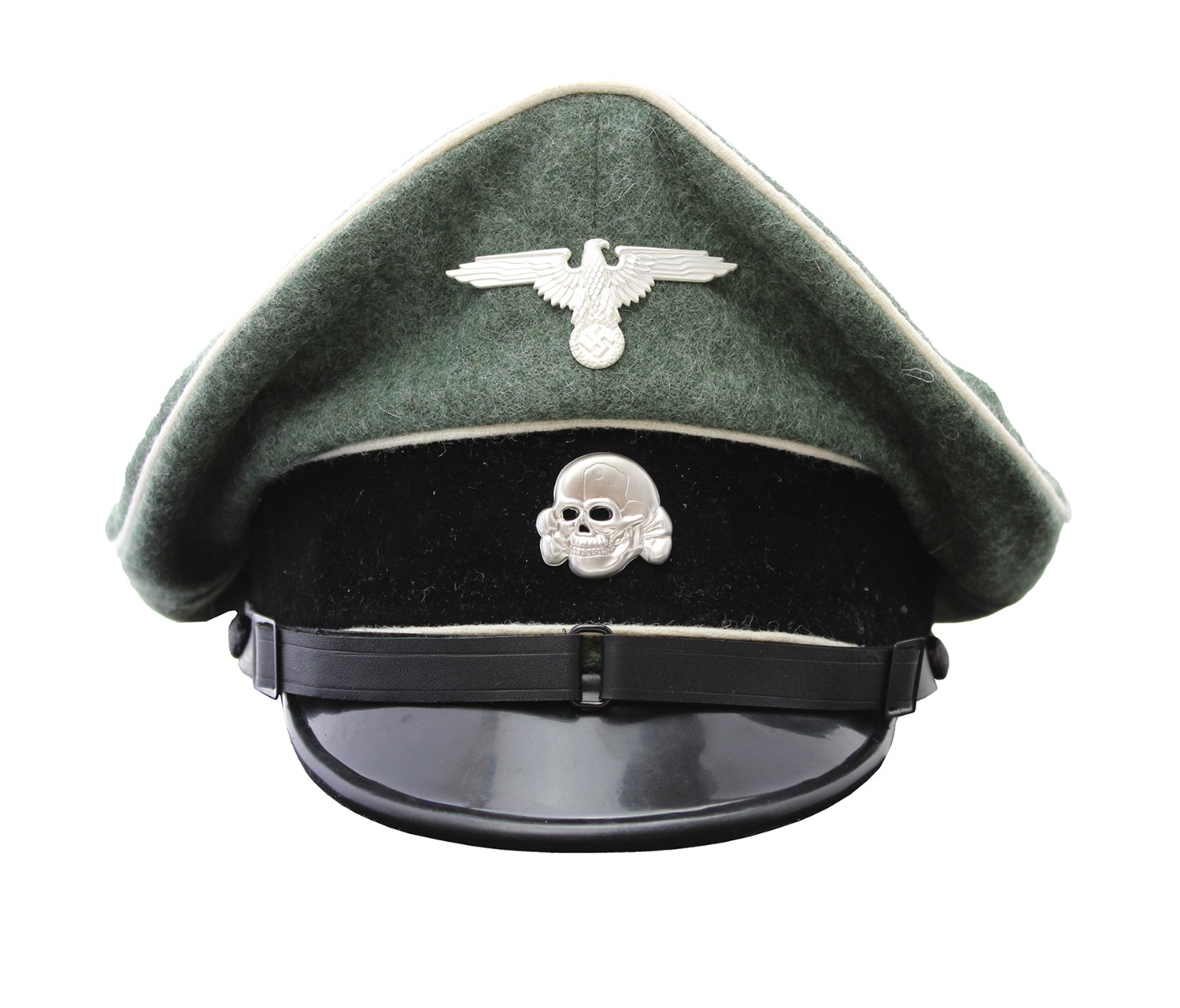 GERMAN WWII WAFFEN SS ENLISTED MAN INFANTRY VISOR CAP 