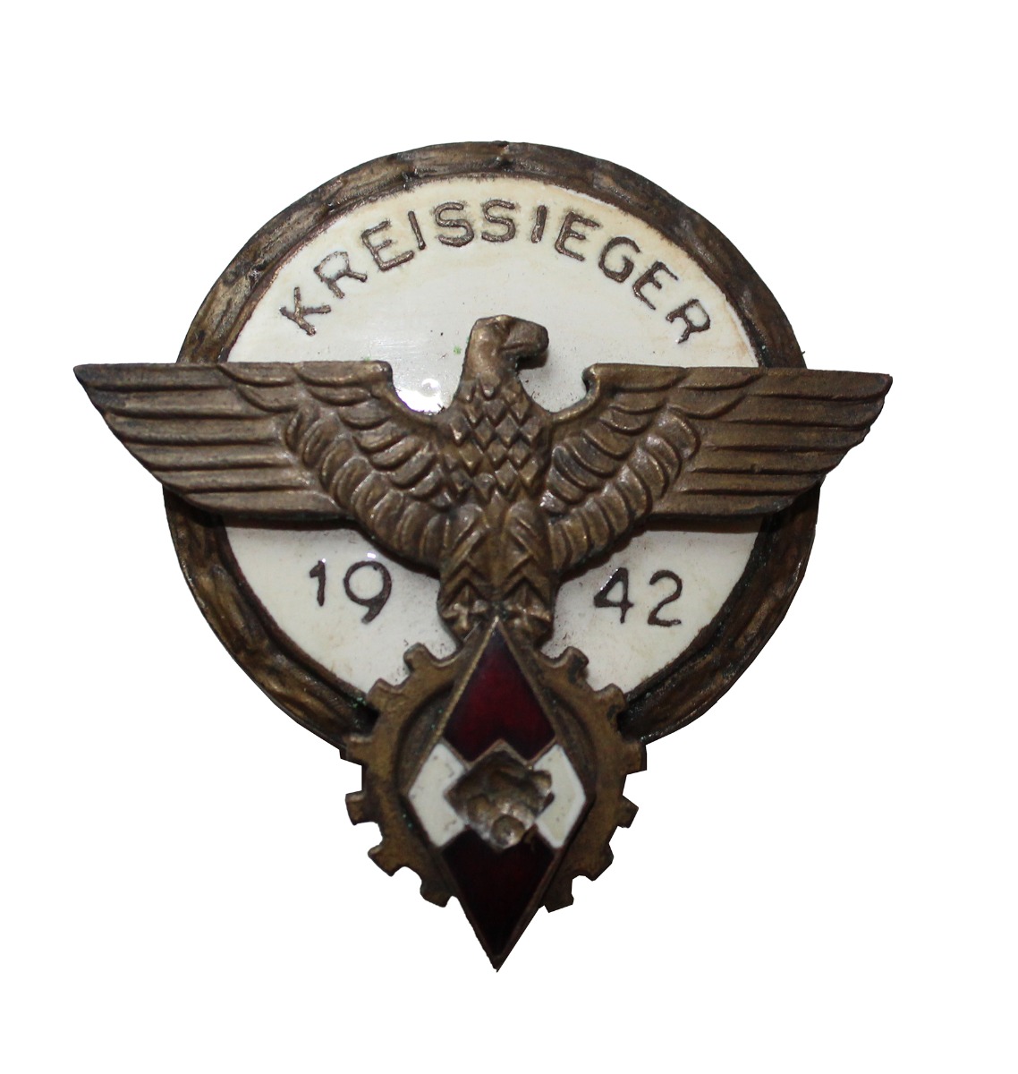 GERMAN HJ KREISSIEGER 1942 SPORTS BADGE 
