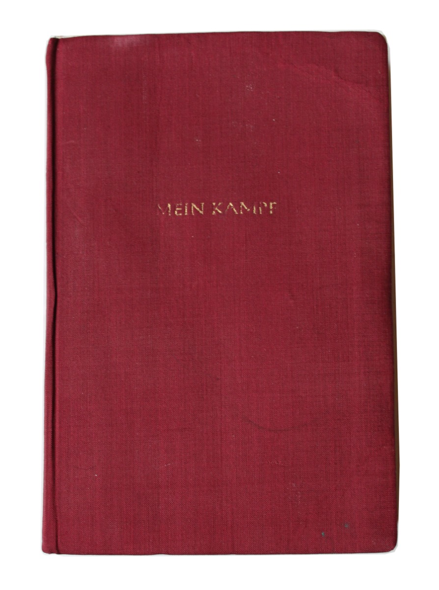 ADOLF HITLER MEIN KAMPF BOOK ORIGINAL 1942 EDITION RED COVER 
