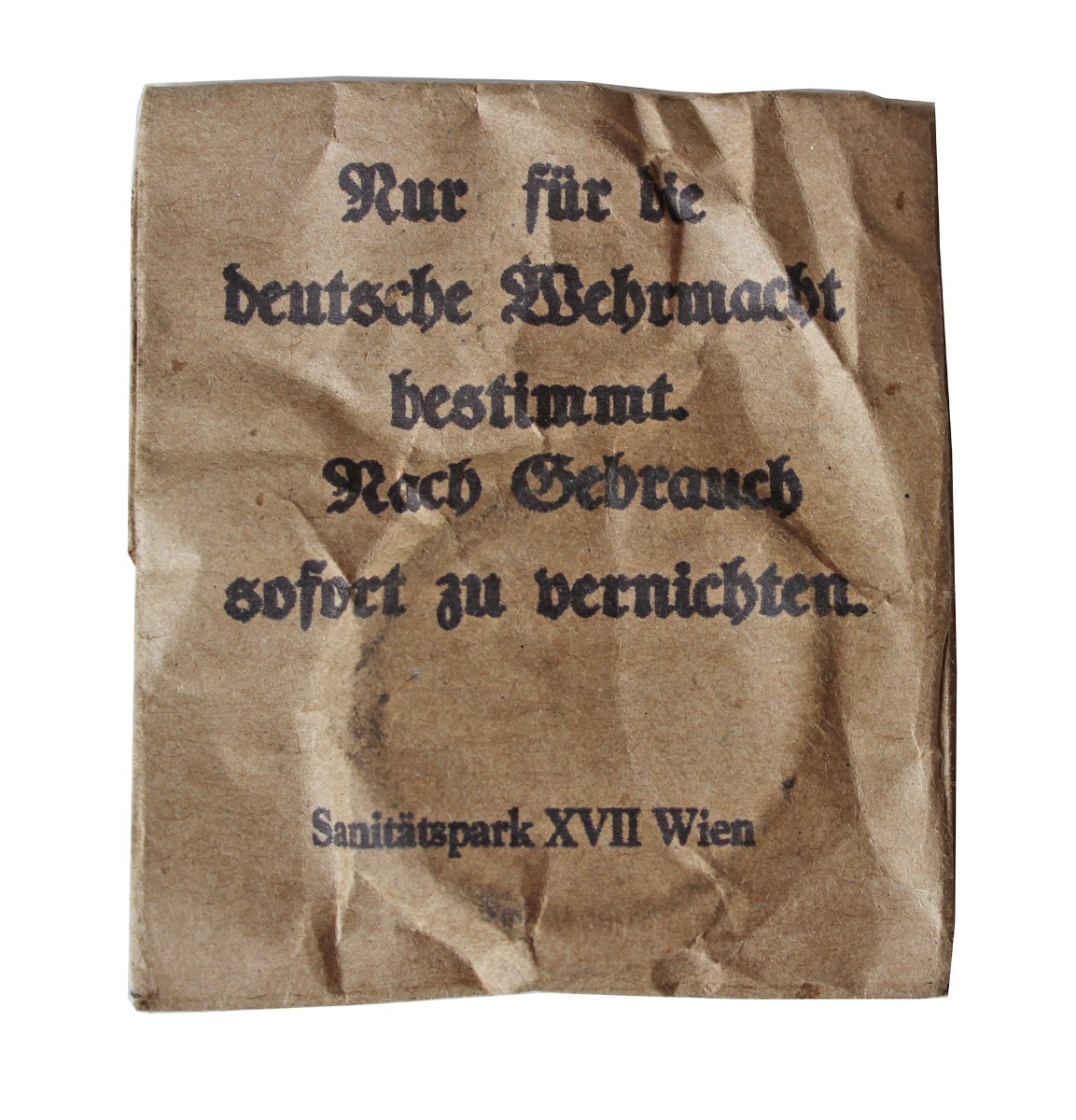 GERMAN WEHRMACHT ARMY CONDOM COMPLETE WITH ISSUE PACKET