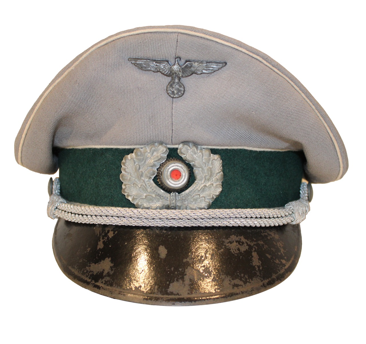 GERMAN HEER OFFICER VISOR CAP WITH COCKADE AND EAGLE