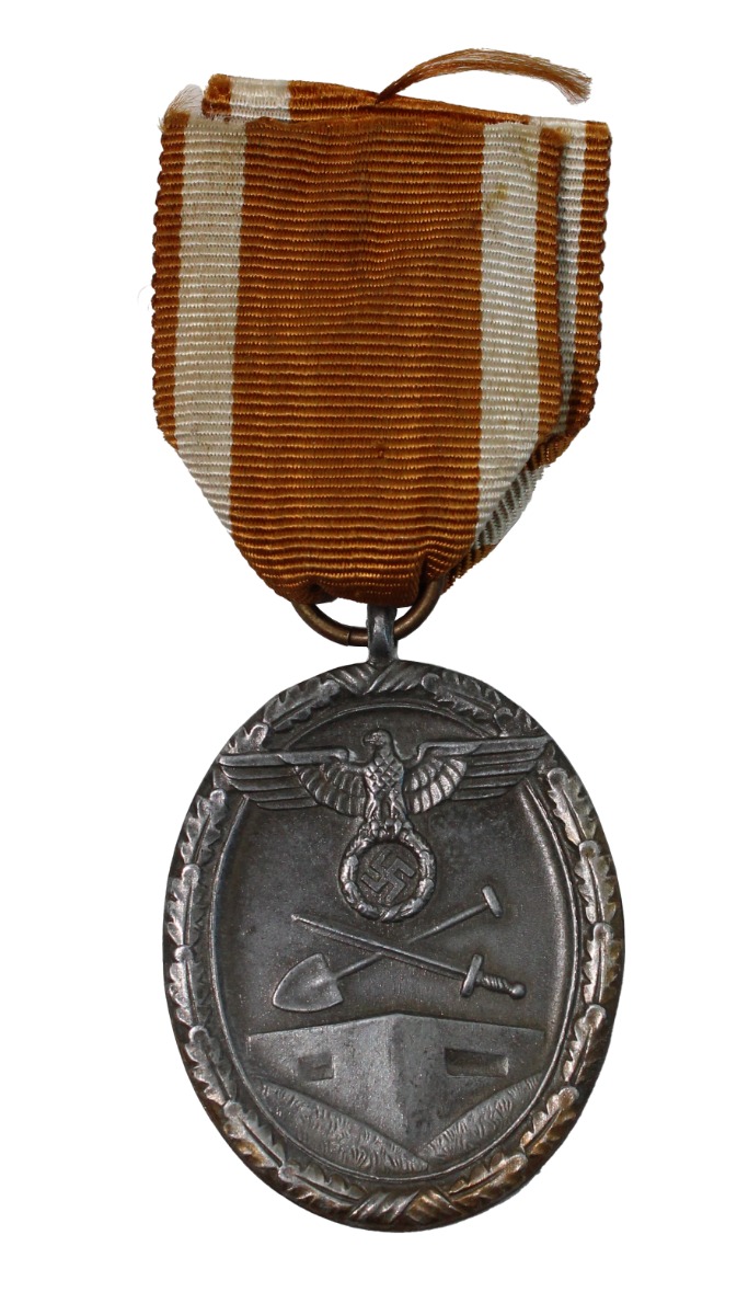 GERMAN DEFENSE WEST WALL MEDAL WITH RIBBON